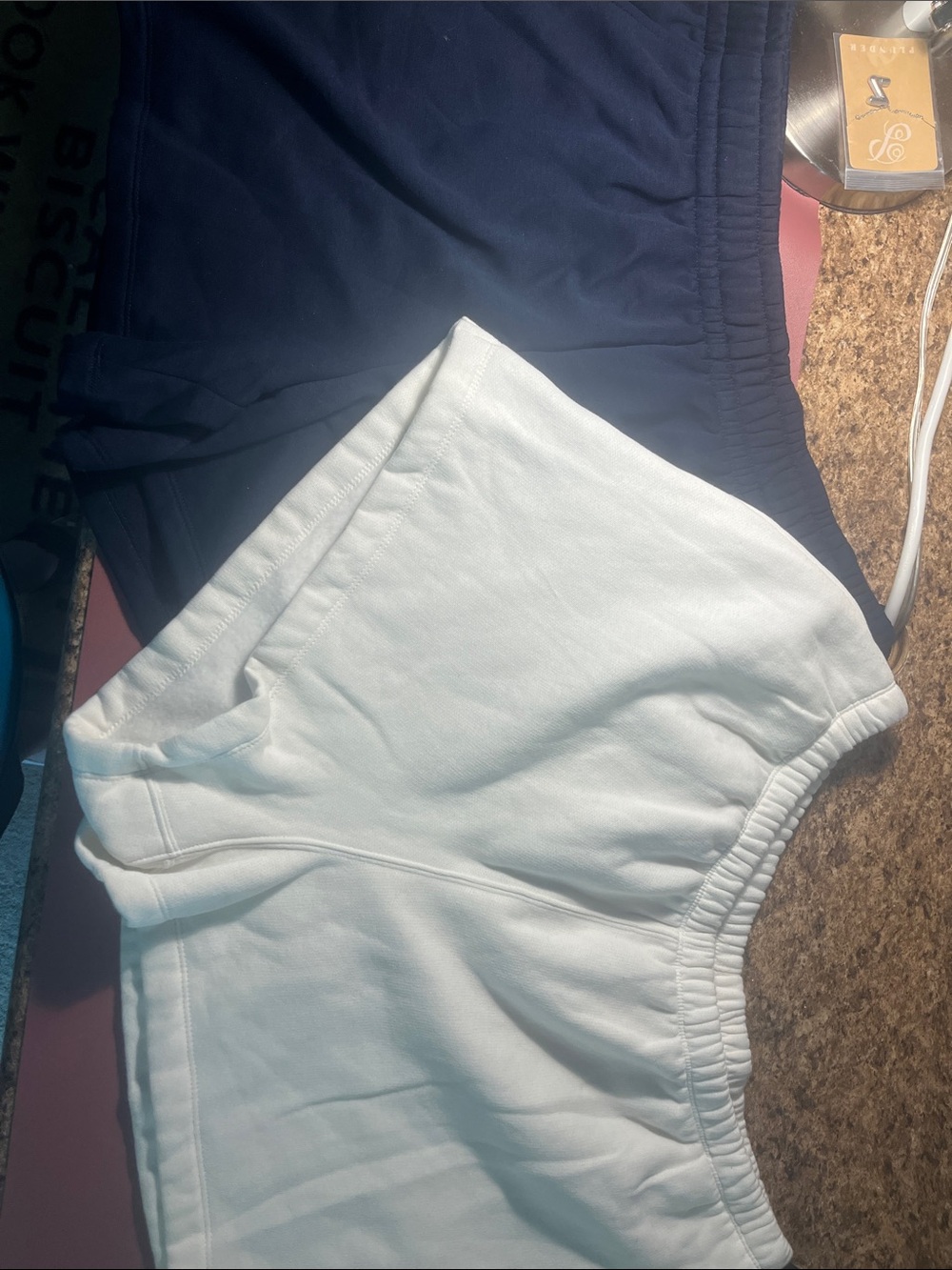 2-pair wild fable White shorts and Navy time & true Athletic Shorts